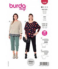 BURDA Kroj Majica z netopir rokavi 6098
