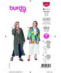 BURDA Kroj Jopa ravnih linij 6107