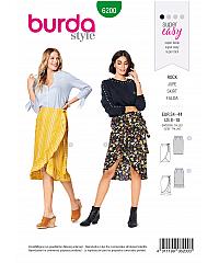 BURDA Kroj Ozko krilo na preklop 6200