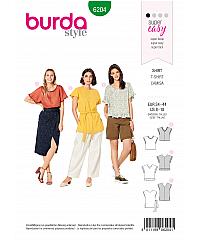 BURDA Kroj Top s podaljšanimi ramami 6204