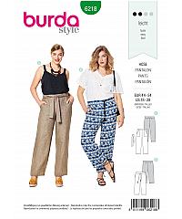 BURDA Kroj Ravne hlače z žepi 6218