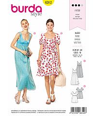 BURDA Kroj Obleka z empirskim pasom 6312