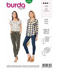 BURDA Kroj Bluza z ovratnikom ali brez 6326