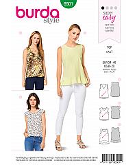 BURDA Kroj Diagonalno krojen top 6501