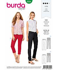 BURDA Kroj Ozke jeans hlače 6534