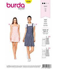 BURDA Kroj Obleka s širokimi naramnicami 6538