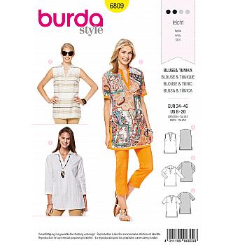 Kroj Bluza in tunika z vratno obrobo