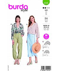 BURDA Kroj Bluza na preklop s spuščenimi rameni 5745