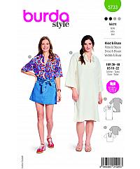 BURDA Kroj Obleka in bluza z izrezom v stilu kaftana 5733