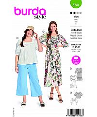 BURDA Kroj Bluza in obleka z oglatim izrezom 5741
