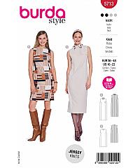 BURDA Kroj Ravna obleka s princes šivi 5713