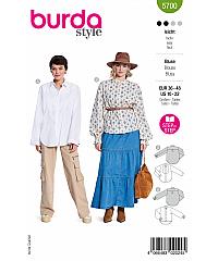 BURDA Kroj Bluza z zaobljenim robom 5700