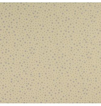 Poplin Božično nebo | metalik | krem/srebrna | 100%CO