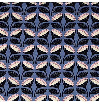 Prevešanka Cvetlični ritem | modra | 95%CO / 5%EL