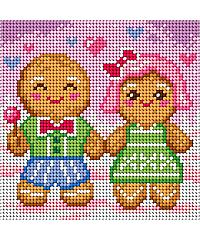 ORCHIDEA Gobelin Medeni možički | 15x15cm 3607D