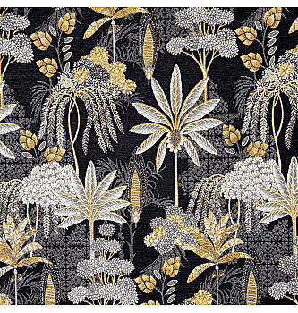 Žakard Orient | črna | 80%PL / 20%CO