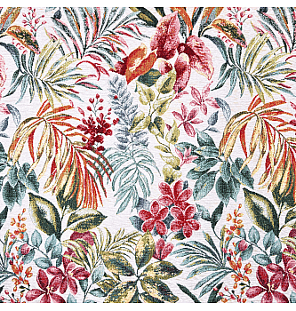 Žakard Chenille cvetje | bež | 45%PL / 45%AC / 10%CO