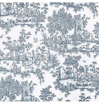 Žakard Toskana | modra | 60%CO / 40%PL