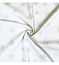 Žakard Zlato srebrne snežinke | 50%PL / 43%CO / 7%LRX
