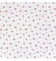 Poplin Drobne vrtnice | bela/roza | 100%CO
