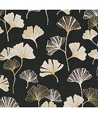 QT Žakard Ginko | metalik | črna/zlata | 45%PL / 35%PC / 20%CO DJ8807.695