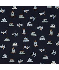Verhees Poplin Veselo na pot | temnomodra | 100%CO 06994.003