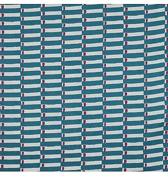 Poplin Geometrijski ritem | ročni tisk | petrolej | 100%CO