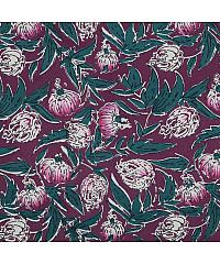 Verhees Poplin Orientalski vrt | ročni tisk | melancana | 100%CO 06618.003