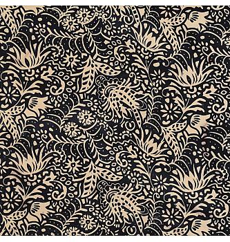 Poplin Batik paisley | ročna batik tehnika | temnomodra | 100%CO