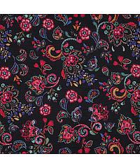 Verhees Batist Cvetlični paisley | digitalni tisk | črna | 100%CO 05829.001