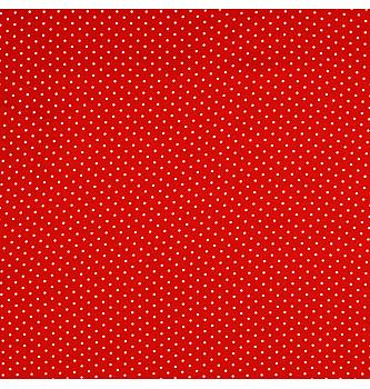 Viskozni poplin Pikice | rdeča | 100%VI