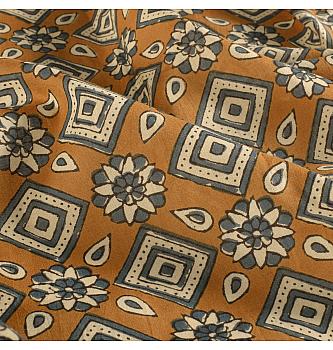 Batist batik Etno ornament | oker | 100%CO
