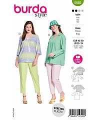 BURDA Kroj Ravno padajoča bluza z V izrezom 5665
