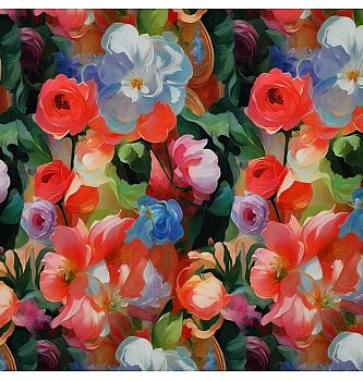Viskozna tkanina Slikarska flora | digitalni tisk | multicolor | 100%VI
