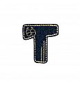 Našitek Črka T jeans