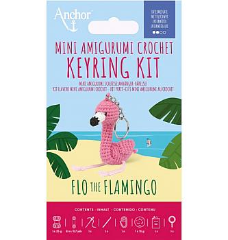 Amigurumi obesek za ključe set | Flamingo Flo