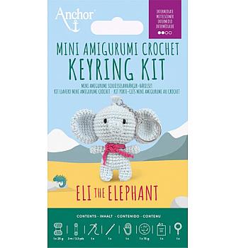 Amigurumi obesek za ključe set | Slončica Eli
