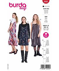 BURDA Kroj Obleka s tankimi naramnicami v treh različicah 5662