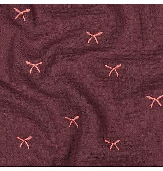Tetra Vezene mašnice | bordo | 100%CO