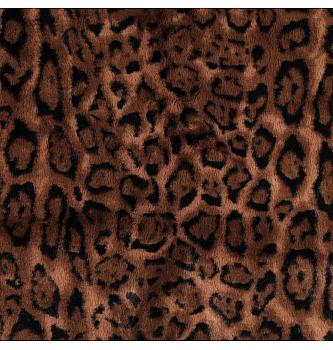Umetno krzno Leopard | rjava | 100%PL
