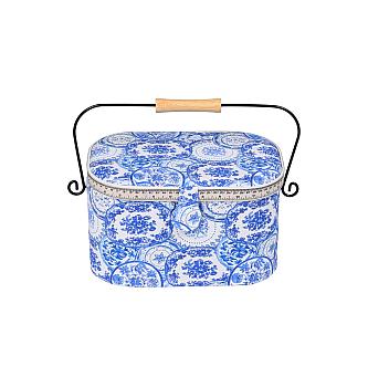 Škatla za šivalni pribor | 37x25,5x19,5cm | Delft Blue