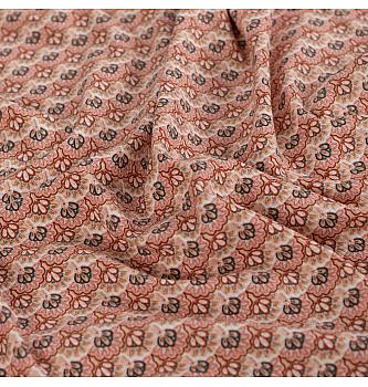 Rebrasti jersey Cvetlični ornamenti | puder | 95%CO / 5%EL