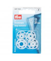 PRYM Prišivni pritiskači | 21mm | transparentni | plastika | 3kos 347153