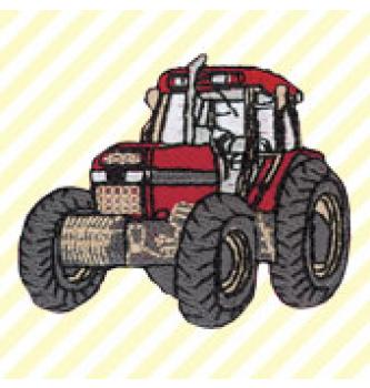 Našitek Majhen rdeč traktor