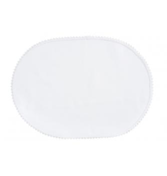 Ovalen prt z obrobo | bel | 30/40 cm