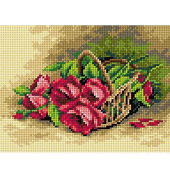 Gobelin Vrtnice v košari | 18x24cm
