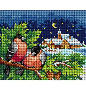 Gobelin Kalina na drevesu ob vasi | 24x30cm