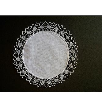 Prtički s klekljano čipko - okrogli