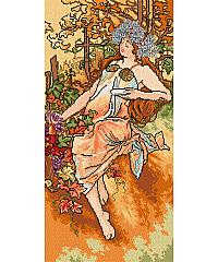 ORCHIDEA Gobelin Jesen | Alphonse Mucha | 35x70cm 2605Q