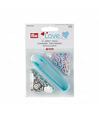 PRYM Pritiskači za jersey z orodjem | 8mm | barvni | 21kos 390700